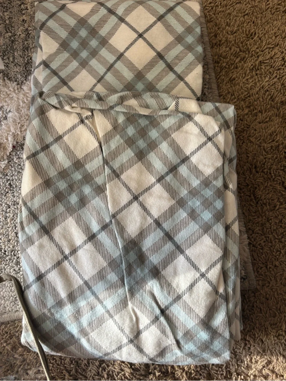 True North Soft & Cozy Flannel fitted sheetGray Plaid & Tree Print & pillow case